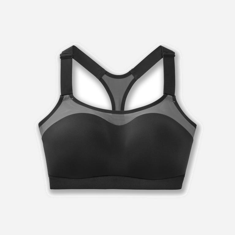 Brooks Dare Racerback NZ - Women's Running Bra - Asphalt/DarkGey (49652-HZKN)